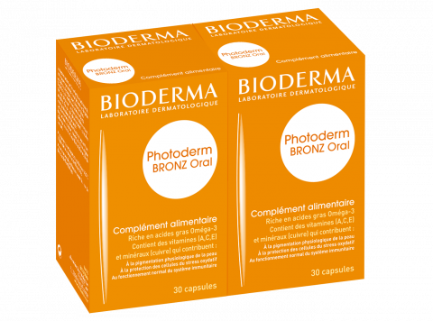 Foto del producto BIODERMA, BRONZ Oral, suplemento nutricional para el cuidado del sol