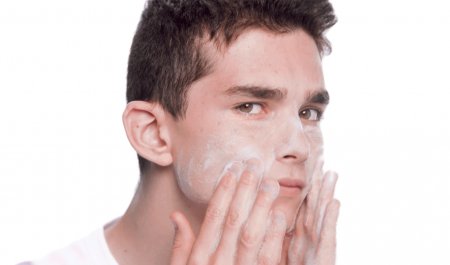 man who uses a gentle facial cleanser