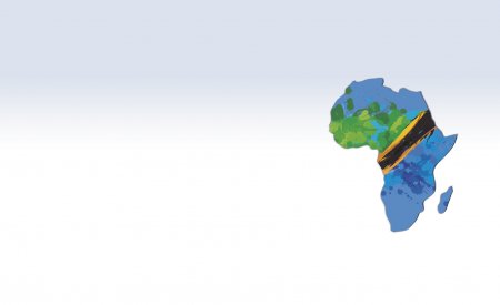 Mapa África con bandera Tanzania Mapa África con bandera Tanzania