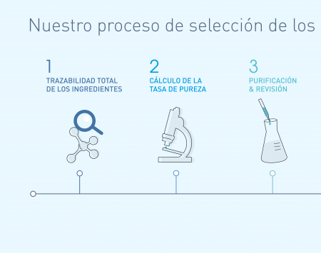 Infografía del proceso de selección de los ingredientes