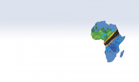 Mapa África con bandera Tanzania